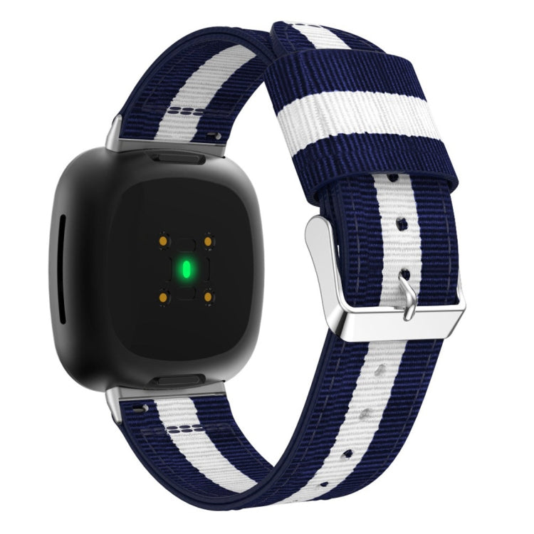 For Fitbit Versa 4 / Sense 2 Universal Stripe Nylon Watch Band