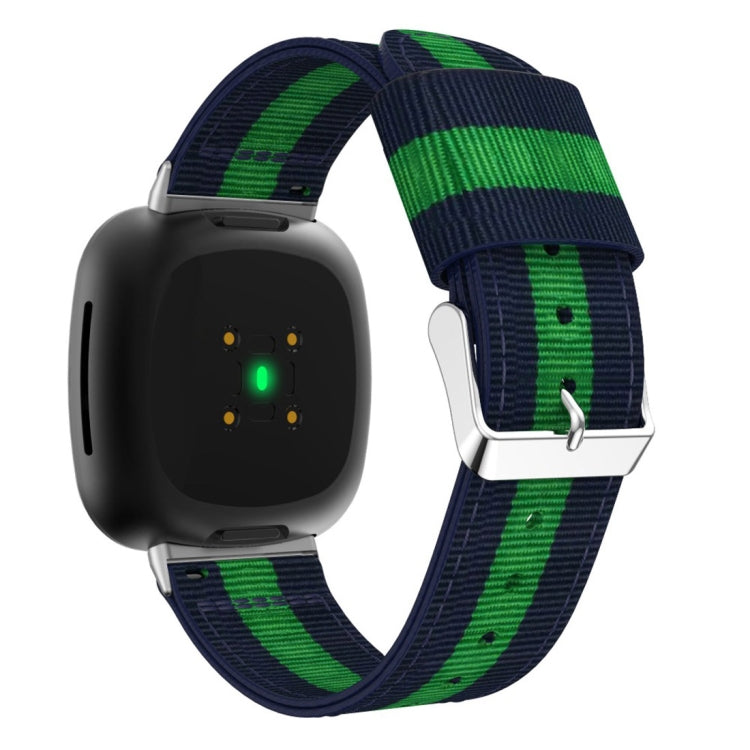 For Fitbit Versa 4 / Sense 2 Universal Stripe Nylon Watch Band