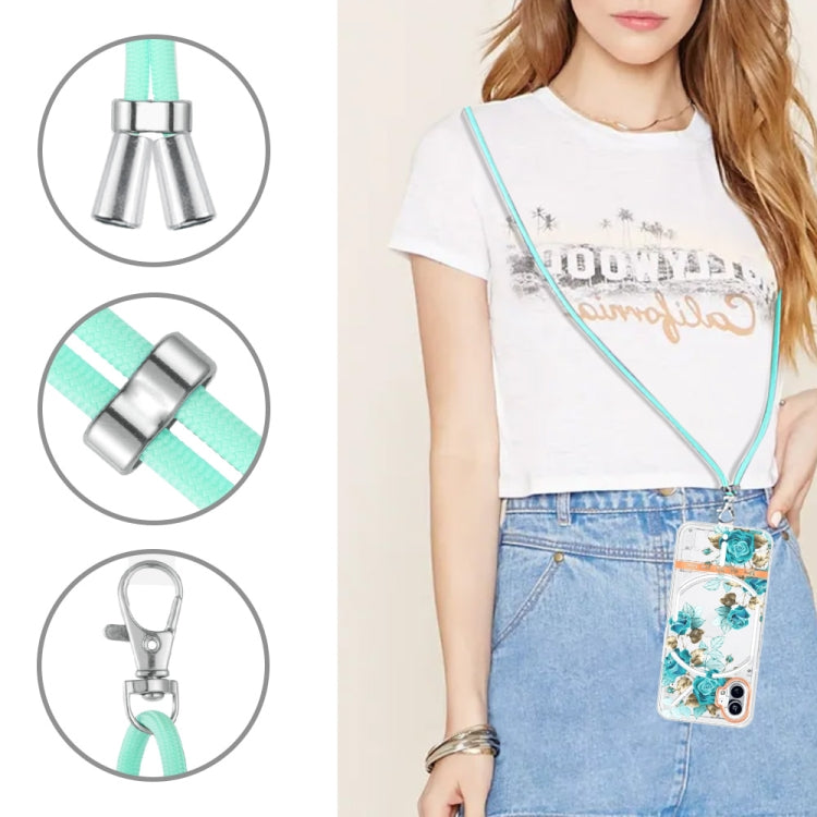 For Nothing Phone 1 Flowers Series TPU Phone Case with Lanyard