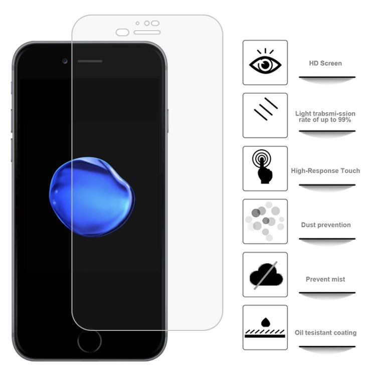 For iPhone 6 Plus / 7 Plus / 8 Plus 50 PCS 3D Curved Full Cover Soft PET Film Screen Protector