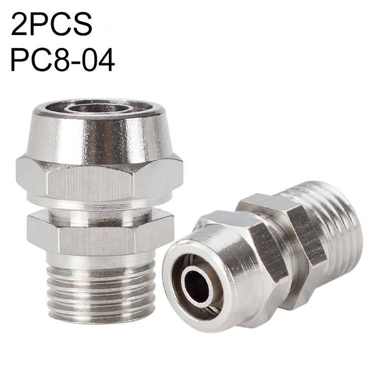 PC8-04 LAIZE 10pcs Nickel Plated Copper Pneumatic Quick Fitting Connector