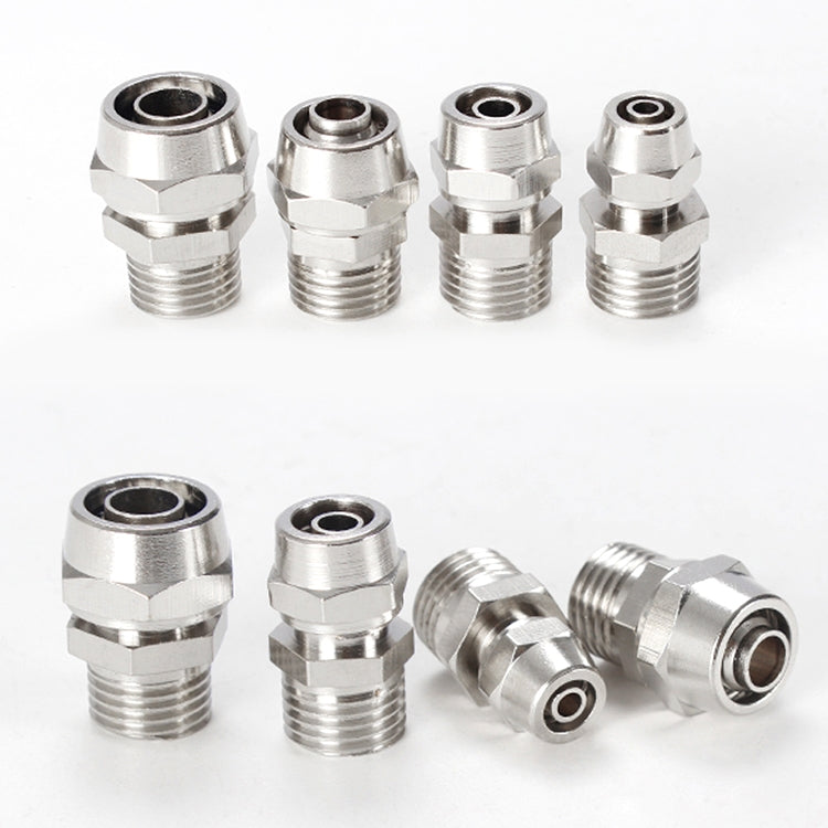 PC8-04 LAIZE 10pcs Nickel Plated Copper Pneumatic Quick Fitting Connector