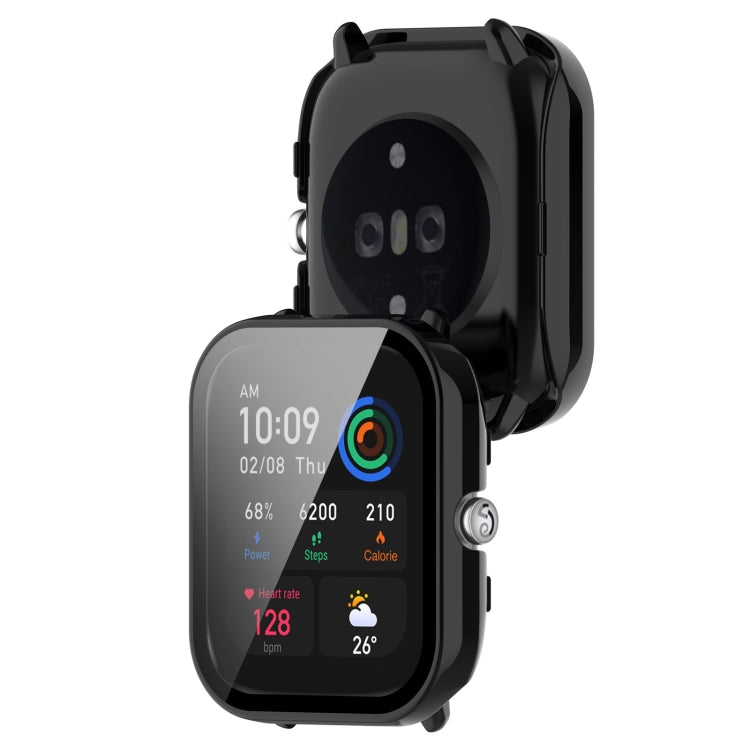 For Amazfit GTS4 Mini PC + Tempered Glass Integrated Protective Watch Case