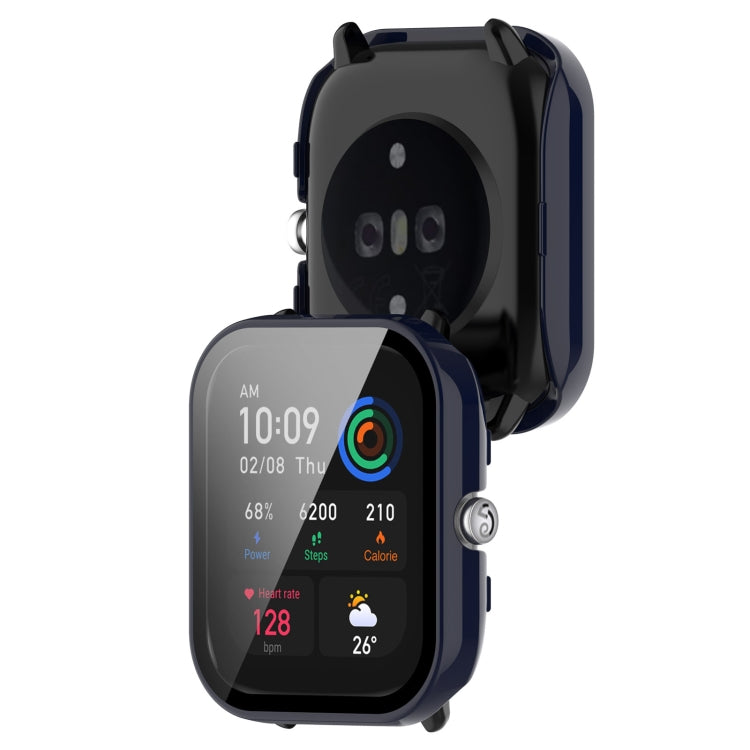 For Amazfit GTS4 Mini PC + Tempered Glass Integrated Protective Watch Case
