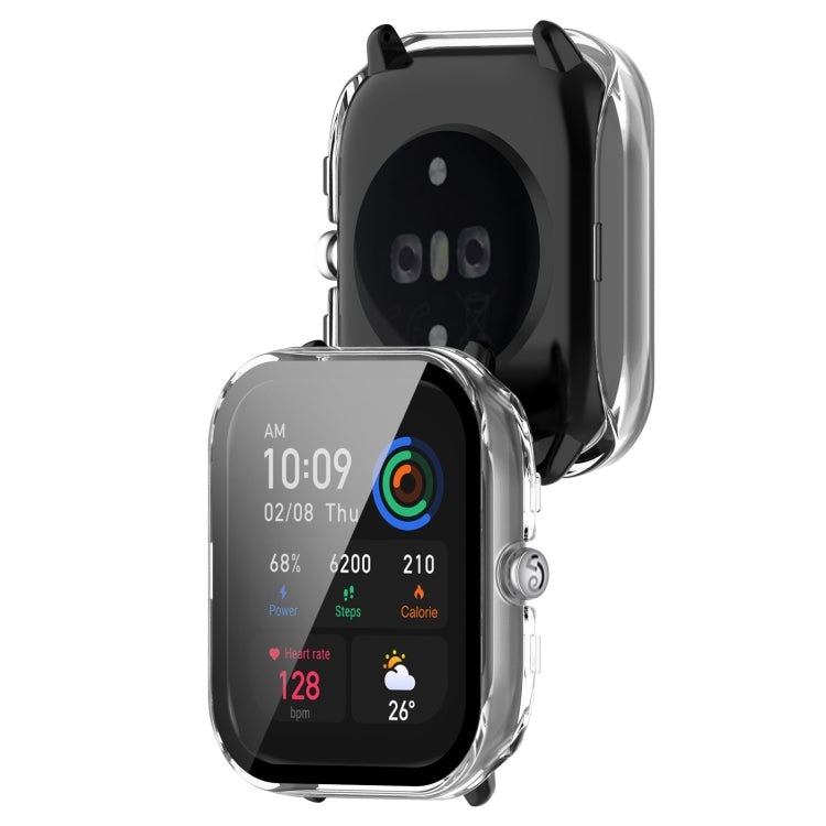 For Amazfit GTS4 Mini PC + Tempered Glass Integrated Protective Watch Case