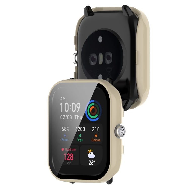 For Amazfit GTS4 Mini PC + Tempered Glass Integrated Protective Watch Case