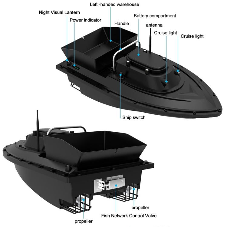 D12 Multi-function Intelligent Remote Control Nest Ship Fishing Bait Boat