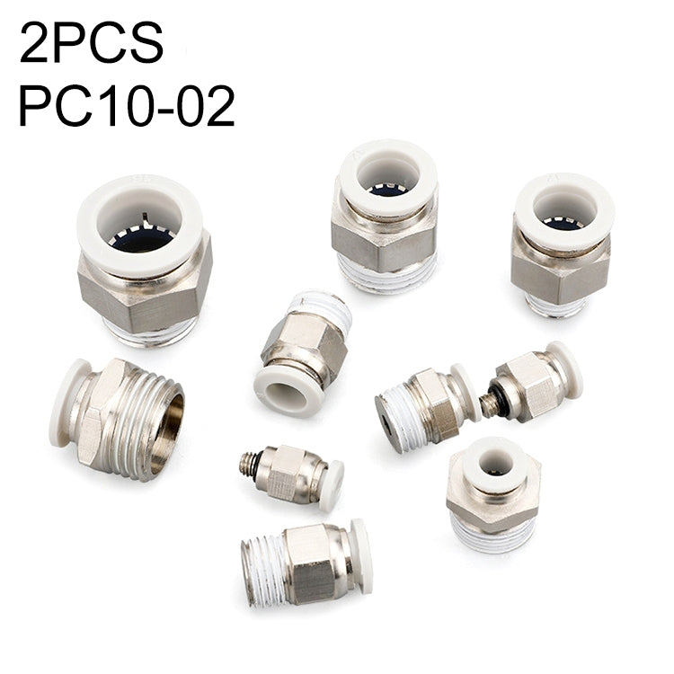PC10-02 LAIZE 10pcs PC Straight Pneumatic Quick Fitting Connector
