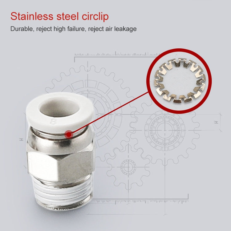 PC10-03 LAIZE 10pcs PC Straight Pneumatic Quick Fitting Connector