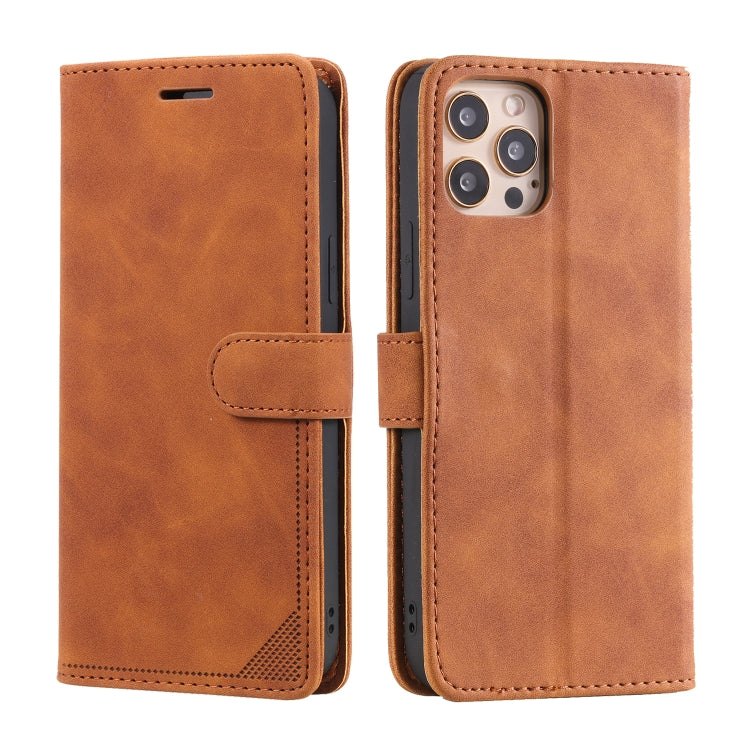 For iPhone 14 Pro Skin Feel Anti-theft Brush Horizontal Flip Leather Phone Case