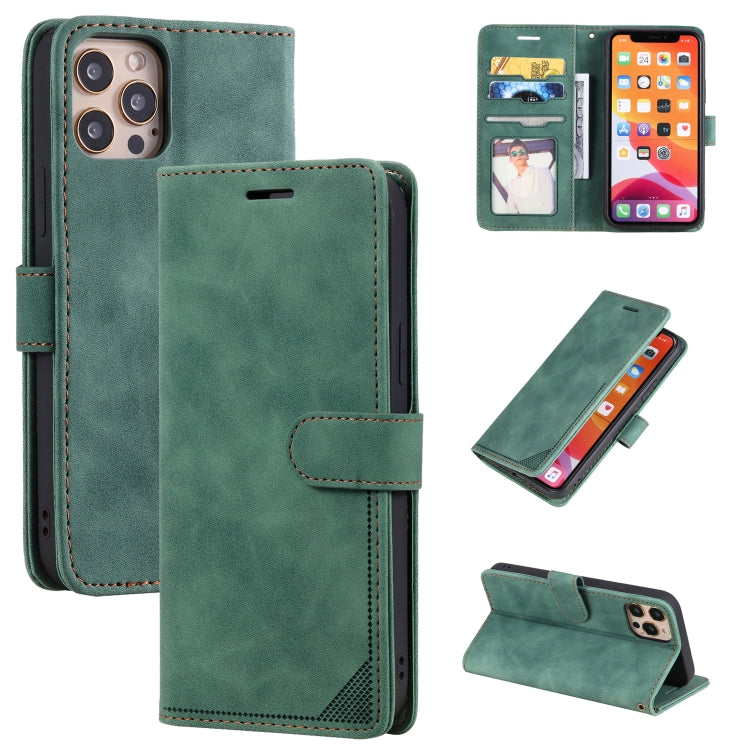 For iPhone 14 Pro Skin Feel Anti-theft Brush Horizontal Flip Leather Phone Case