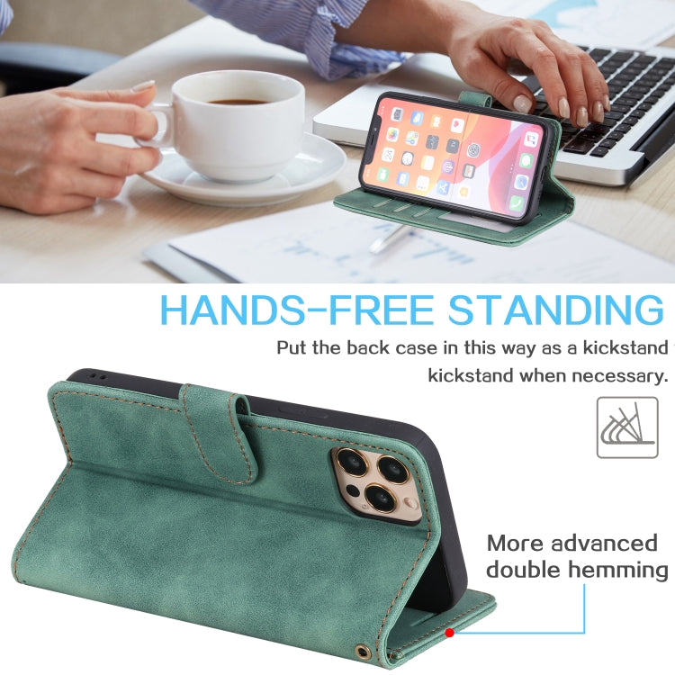 For iPhone 14 Pro Skin Feel Anti-theft Brush Horizontal Flip Leather Phone Case