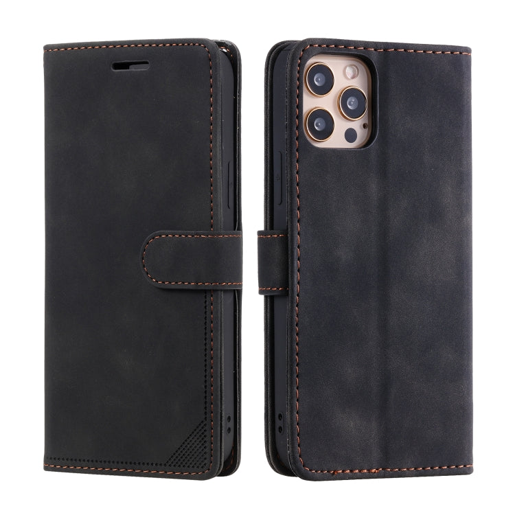 For iPhone 14 Pro Skin Feel Anti-theft Brush Horizontal Flip Leather Phone Case