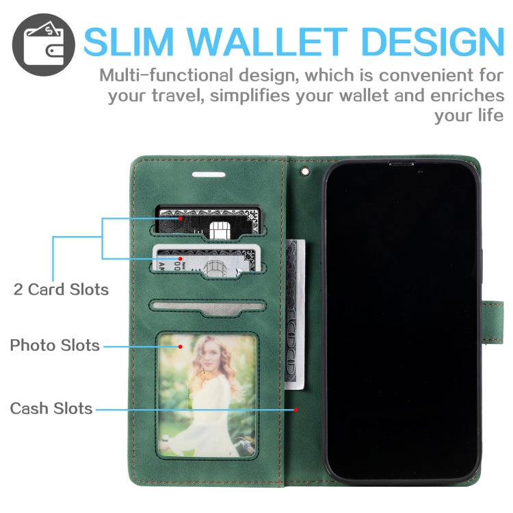 For iPhone 14 Pro Max Skin Feel Anti-theft Brush Horizontal Flip Leather Phone Case