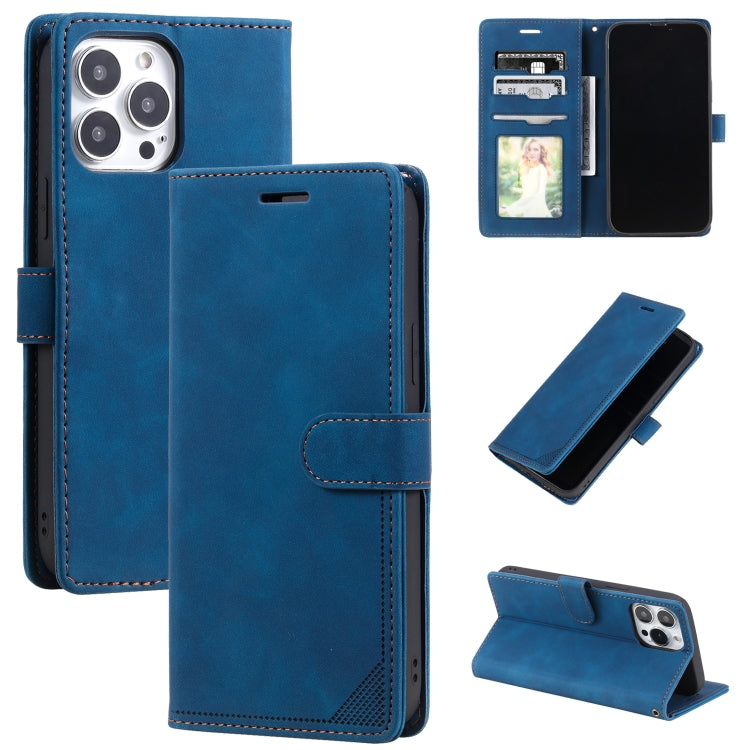 For iPhone 14 Pro Max Skin Feel Anti-theft Brush Horizontal Flip Leather Phone Case