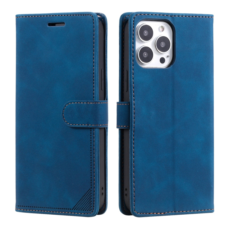 For iPhone 14 Pro Max Skin Feel Anti-theft Brush Horizontal Flip Leather Phone Case