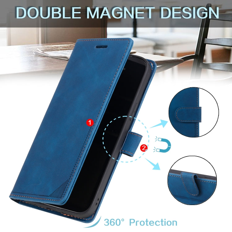 For iPhone 14 Pro Max Skin Feel Anti-theft Brush Horizontal Flip Leather Phone Case