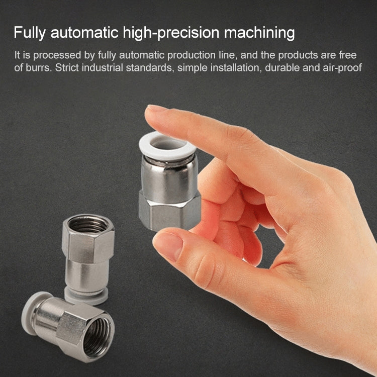 PCF6-01 LAIZE 10pcs Female Thread Straight Pneumatic Quick Fitting Connector