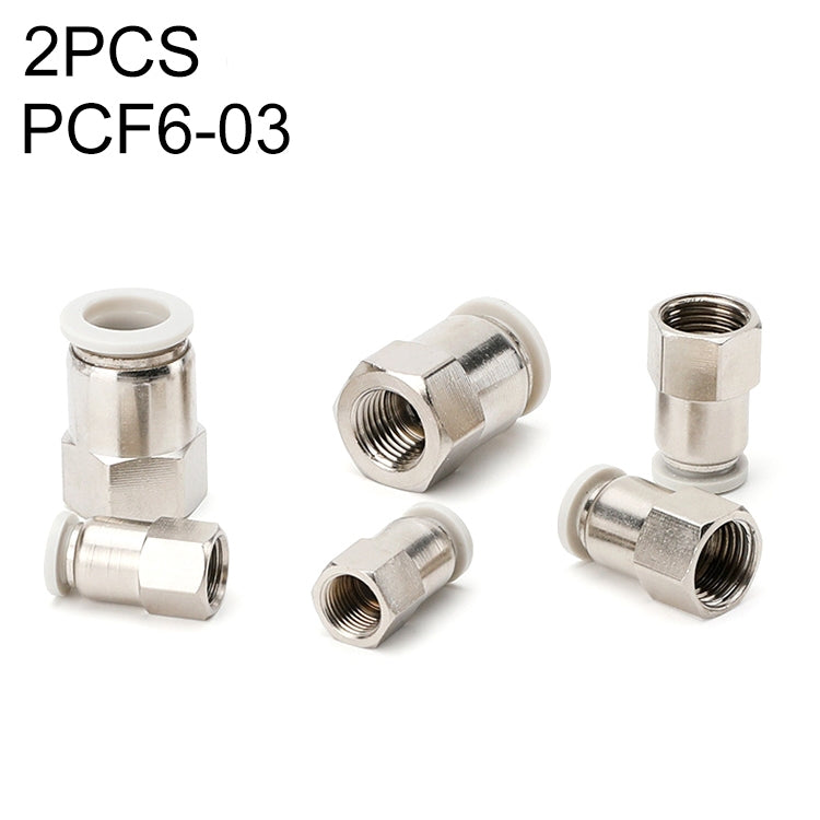 PCF6-03 LAIZE 10pcs Female Thread Straight Pneumatic Quick Fitting Connector