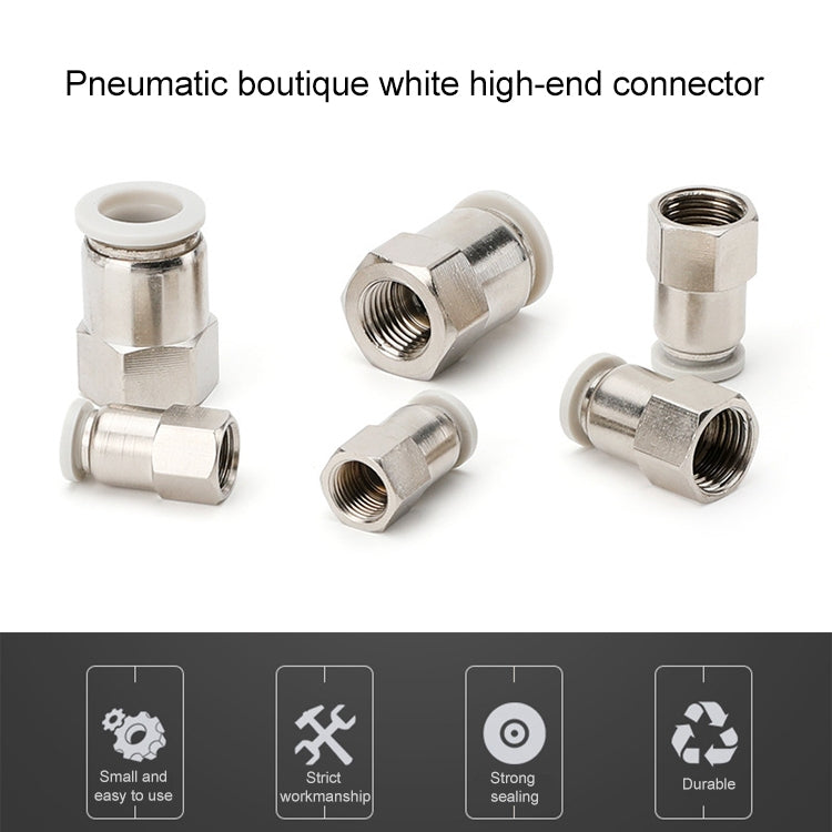 PCF8-01 LAIZE 10pcs Female Thread Straight Pneumatic Quick Fitting Connector