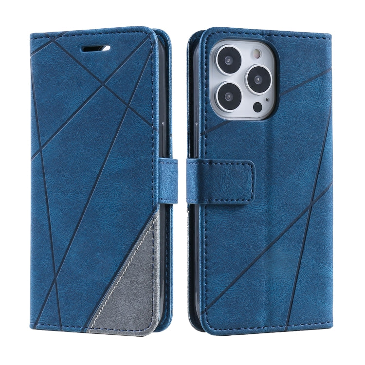 For iPhone 14 Pro Skin Feel Splicing Leather Phone Case