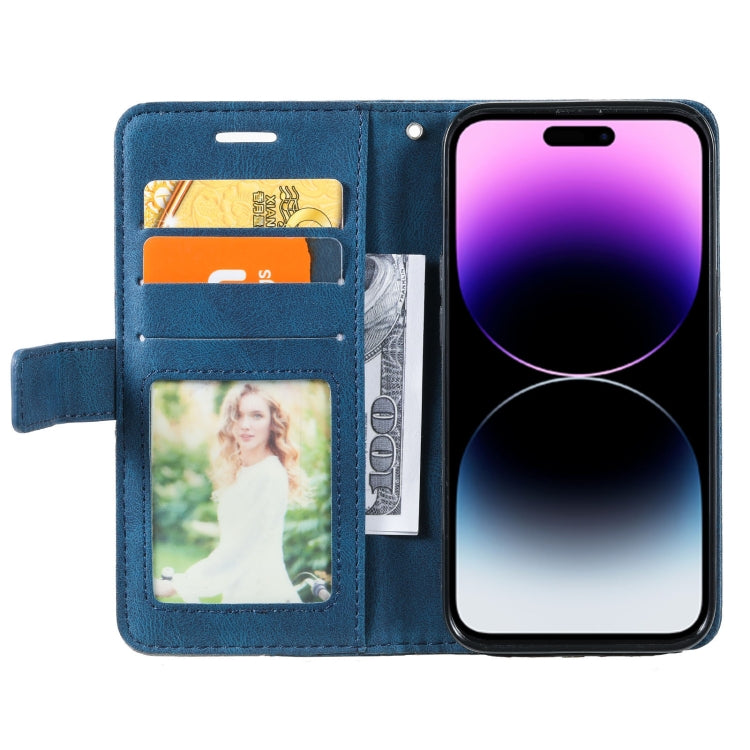 For iPhone 14 Pro Skin Feel Splicing Leather Phone Case