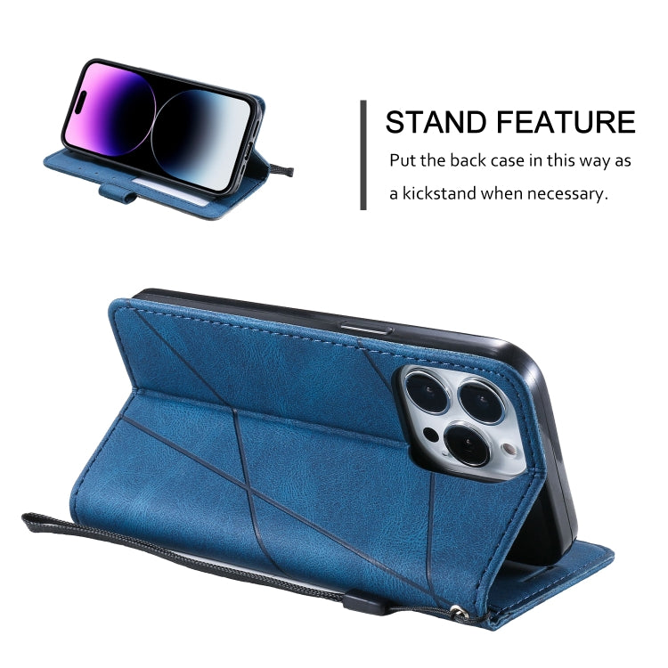 For iPhone 14 Pro Skin Feel Splicing Leather Phone Case