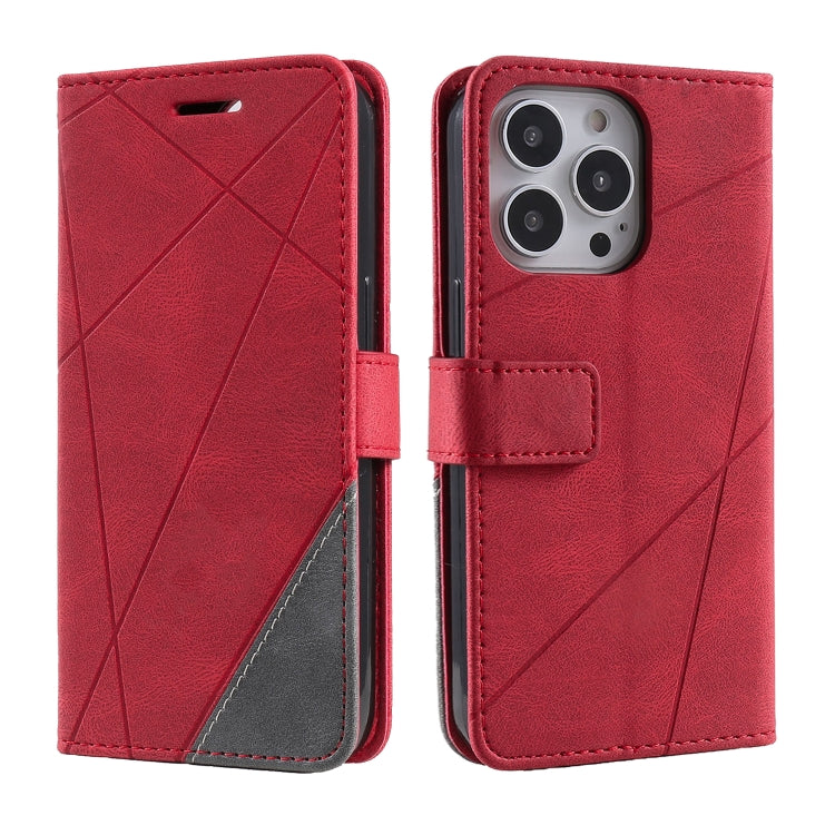 For iPhone 14 Pro Skin Feel Splicing Leather Phone Case