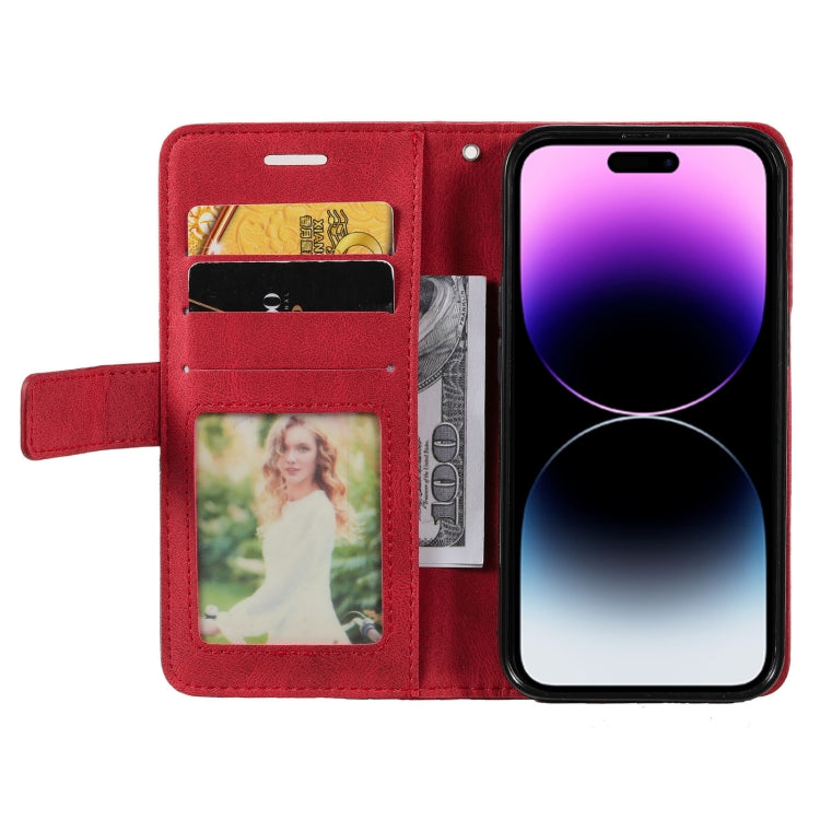 For iPhone 14 Pro Skin Feel Splicing Leather Phone Case