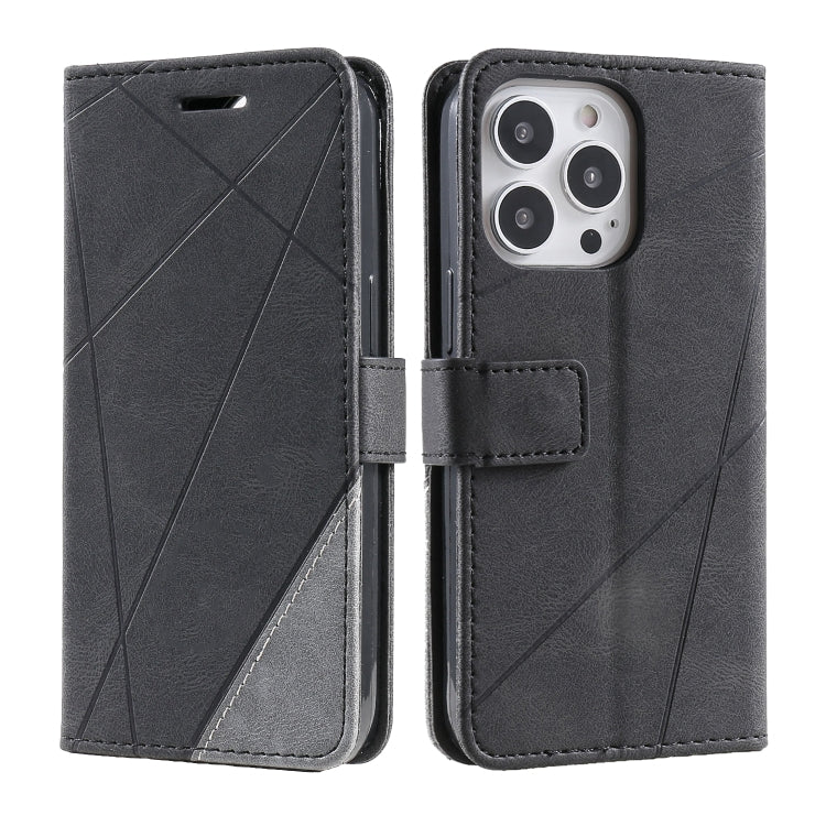 For iPhone 14 Pro Skin Feel Splicing Leather Phone Case