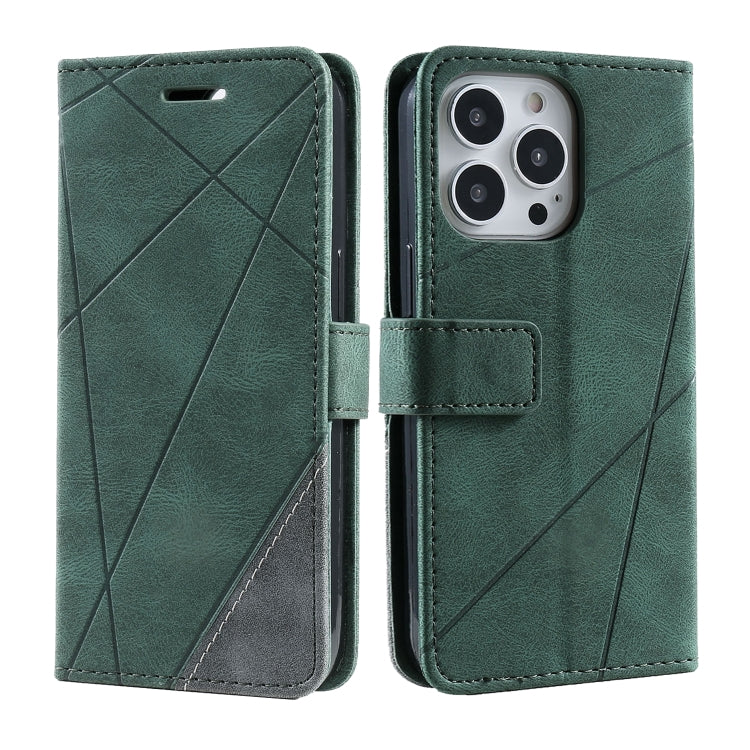 For iPhone 14 Pro Skin Feel Splicing Leather Phone Case