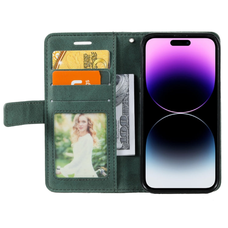 For iPhone 14 Pro Skin Feel Splicing Leather Phone Case