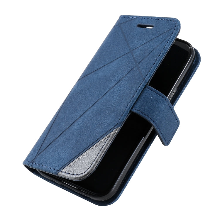 For iPhone 14 Skin Feel Splicing Leather Phone Case