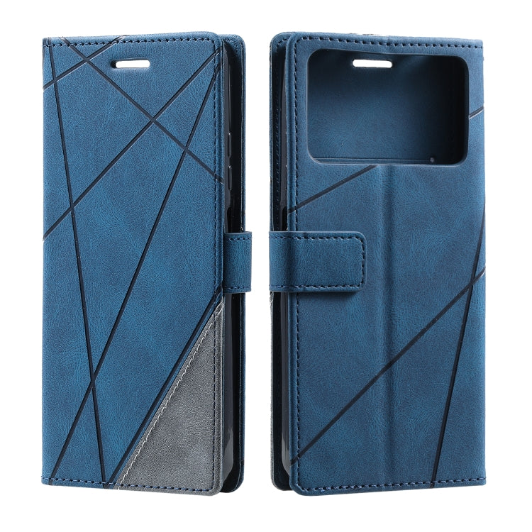 For Xiaomi Poco X4 Pro 5G Skin Feel Splicing Leather Phone Case
