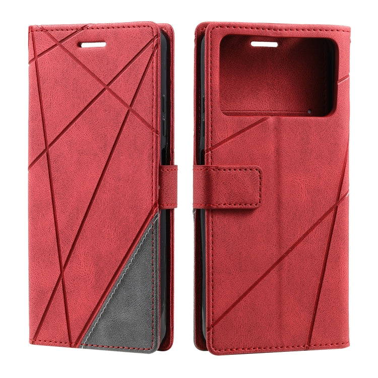 For Xiaomi Poco X4 Pro 5G Skin Feel Splicing Leather Phone Case