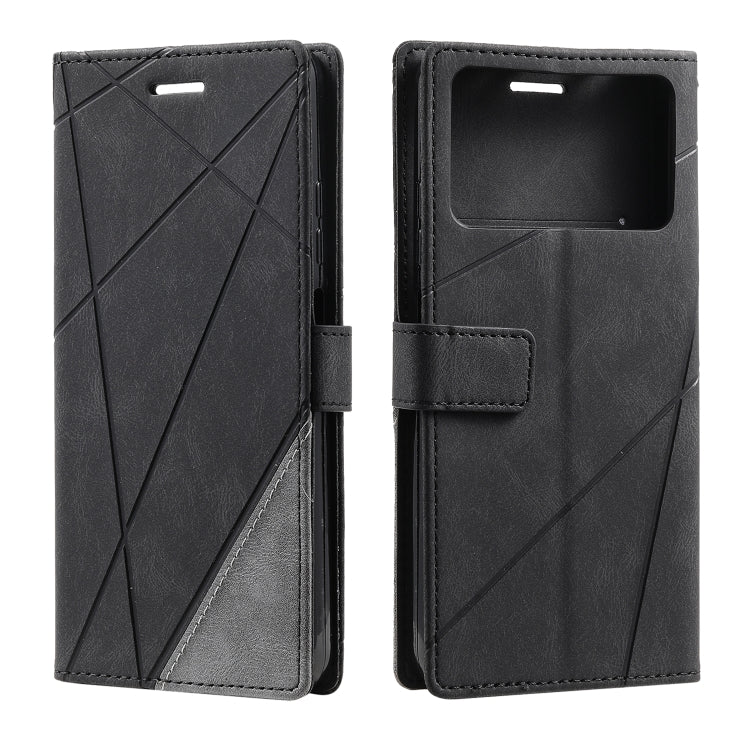 For Xiaomi Poco X4 Pro 5G Skin Feel Splicing Leather Phone Case