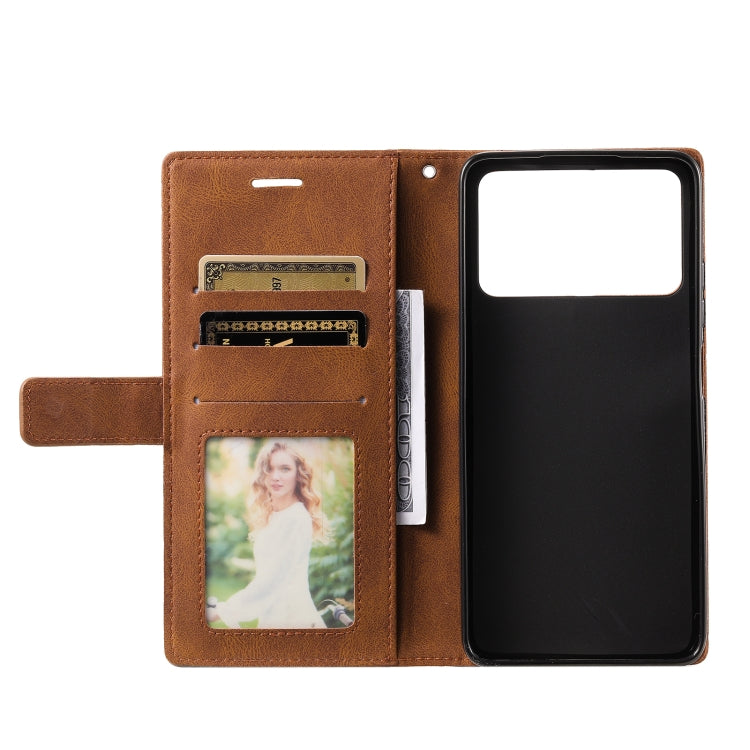 For Xiaomi Poco X4 Pro 5G Skin Feel Splicing Leather Phone Case