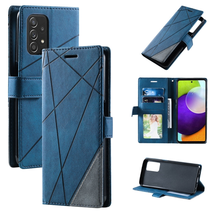 For Samsung Galaxy A23 4G Skin Feel Splicing Leather Phone Case