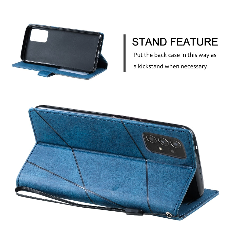 For Samsung Galaxy A23 4G Skin Feel Splicing Leather Phone Case