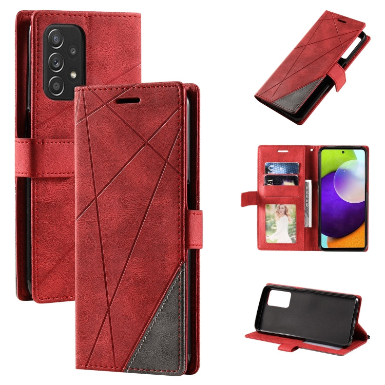 For Samsung Galaxy A23 4G Skin Feel Splicing Leather Phone Case
