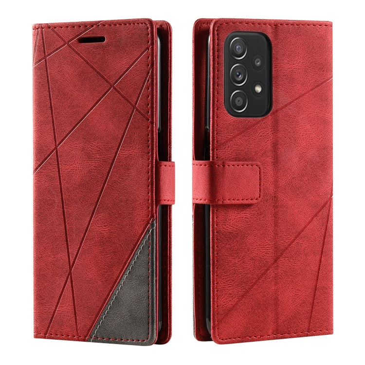 For Samsung Galaxy A23 4G Skin Feel Splicing Leather Phone Case