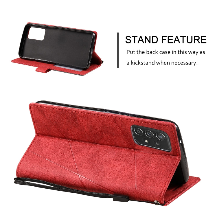 For Samsung Galaxy A23 4G Skin Feel Splicing Leather Phone Case