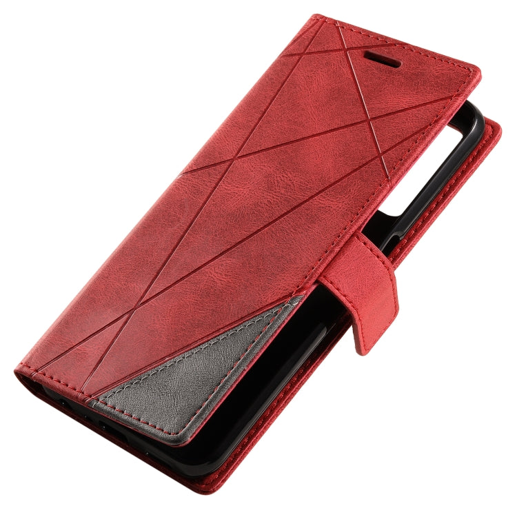 For Samsung Galaxy A23 4G Skin Feel Splicing Leather Phone Case