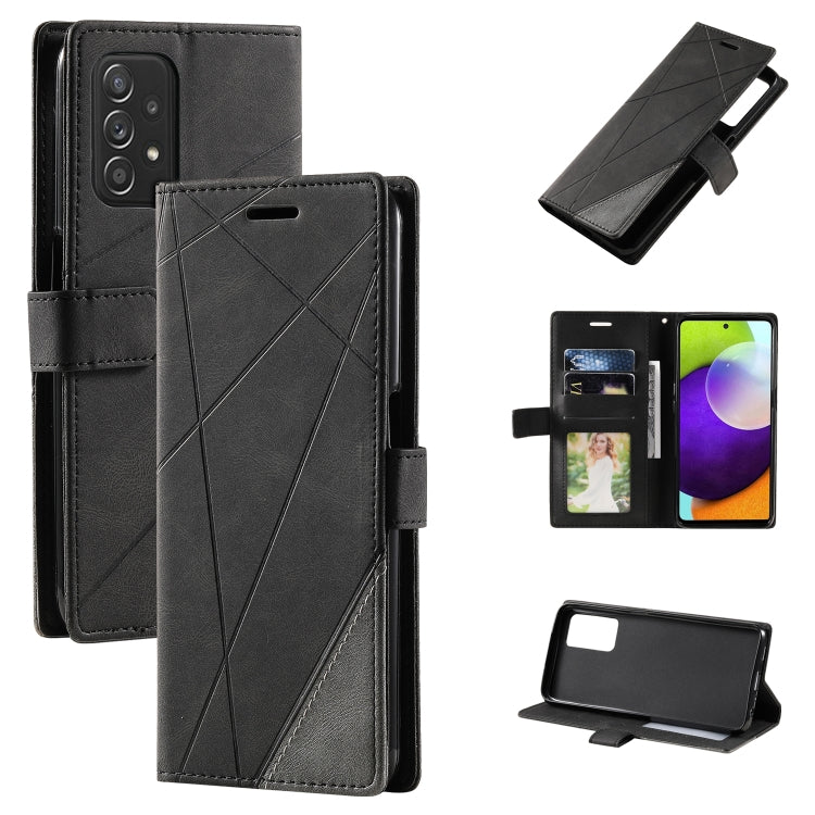 For Samsung Galaxy A23 4G Skin Feel Splicing Leather Phone Case