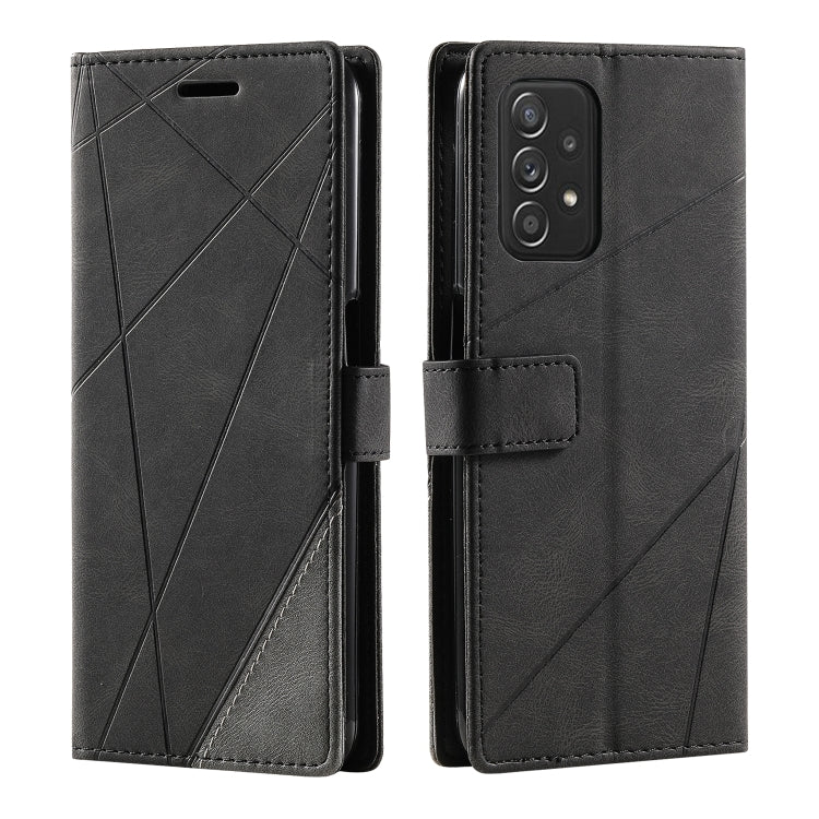 For Samsung Galaxy A23 4G Skin Feel Splicing Leather Phone Case