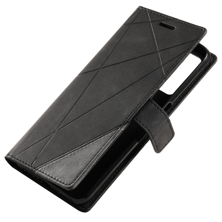 For Samsung Galaxy A23 4G Skin Feel Splicing Leather Phone Case