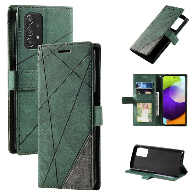 For Samsung Galaxy A23 4G Skin Feel Splicing Leather Phone Case