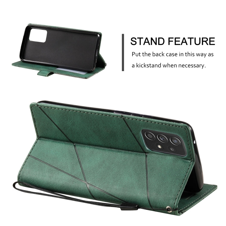 For Samsung Galaxy A23 4G Skin Feel Splicing Leather Phone Case