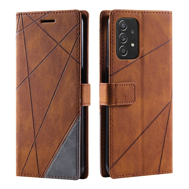 For Samsung Galaxy A23 4G Skin Feel Splicing Leather Phone Case