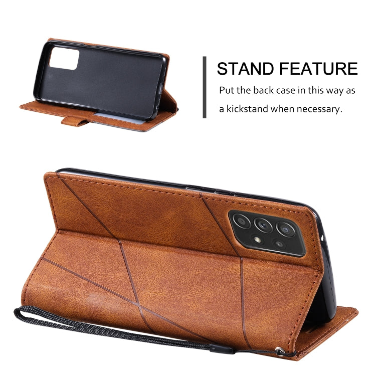 For Samsung Galaxy A23 4G Skin Feel Splicing Leather Phone Case
